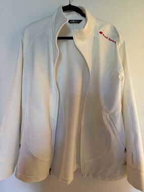 XL The North Face Women’s white windwall jacket, Audi collab